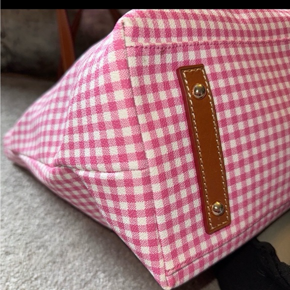 Dooney & Bourke Pink Gingham Emily Tote and NWOT Wallet - Picture 9 of 12